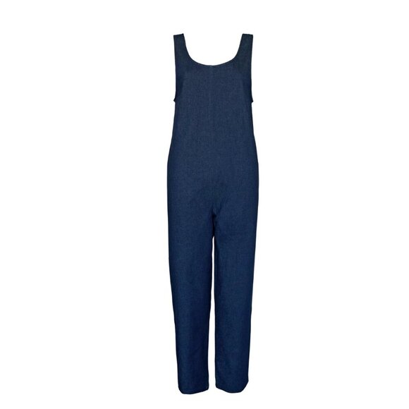 MERNA MAITA Denim Jumpsuit in Dark Blue - Picture 1 of 10